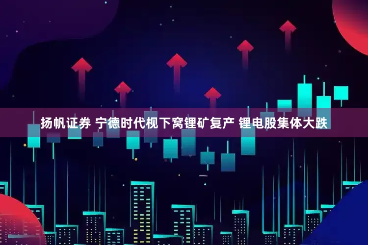 扬帆证券 宁德时代枧下窝锂矿复产 锂电股集体大跌